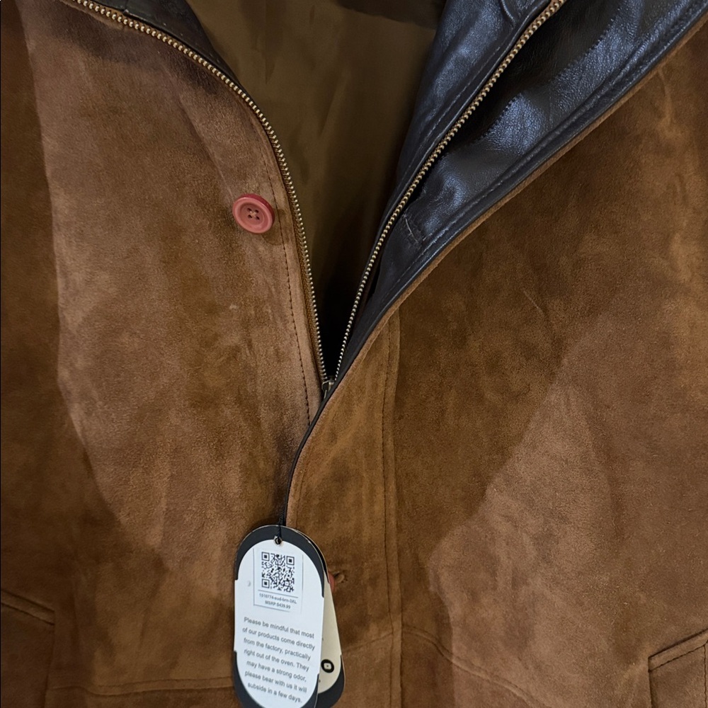 Laverapelle Men's SHERIFF WALT (ROBERT TAYLOR) COW SUEDE LEATHER COAT - Picture 5 of 13